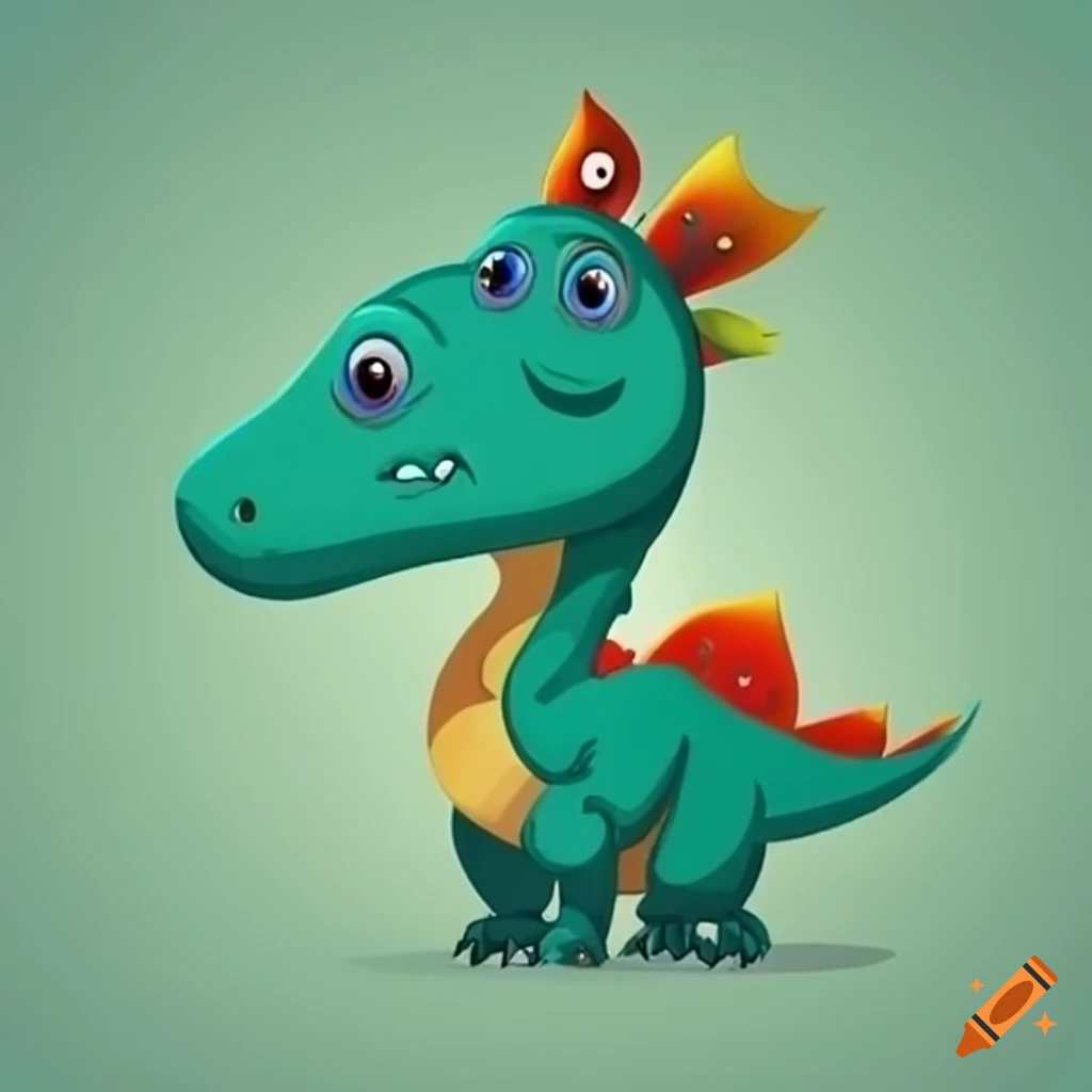 Cartoon dinosaur for children