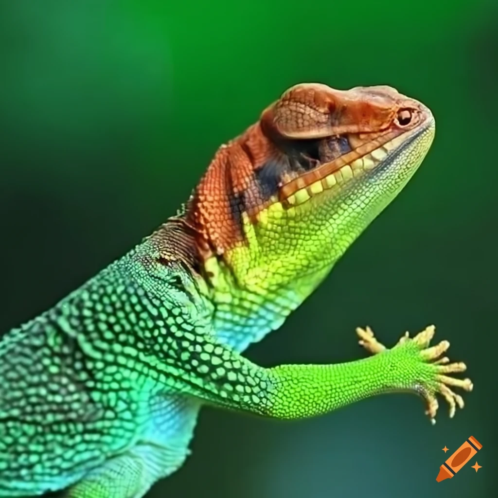 green laughing lizard