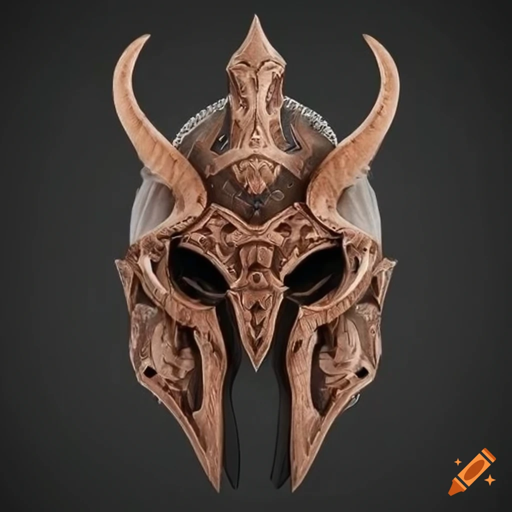 symmetrical leather fantasy helmet