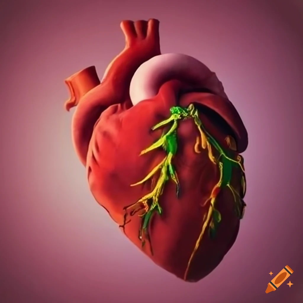 Illustration of a sick heart on Craiyon
