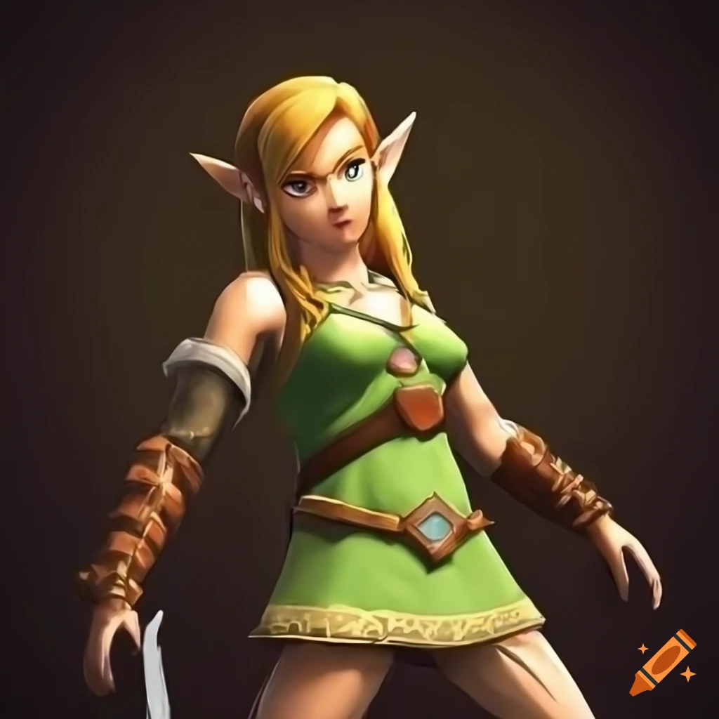 Character of female link from legend of zelda on Craiyon