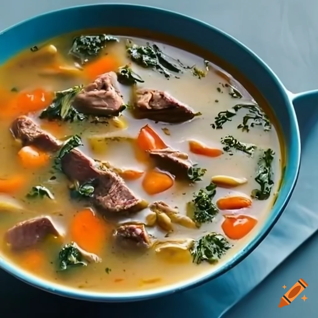 Beef and kale soup