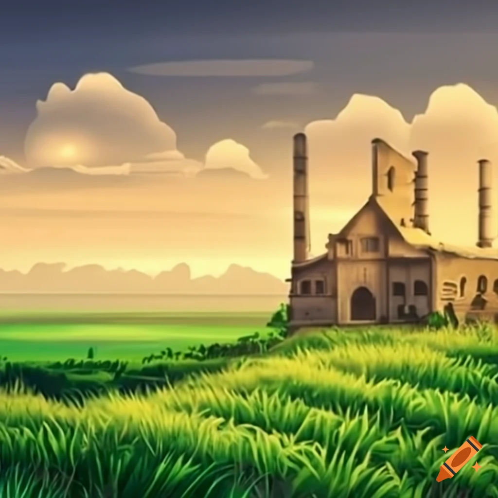 sugar-cane-field-and-ruins-of-a-cuban-sugar-refinery-on-craiyon