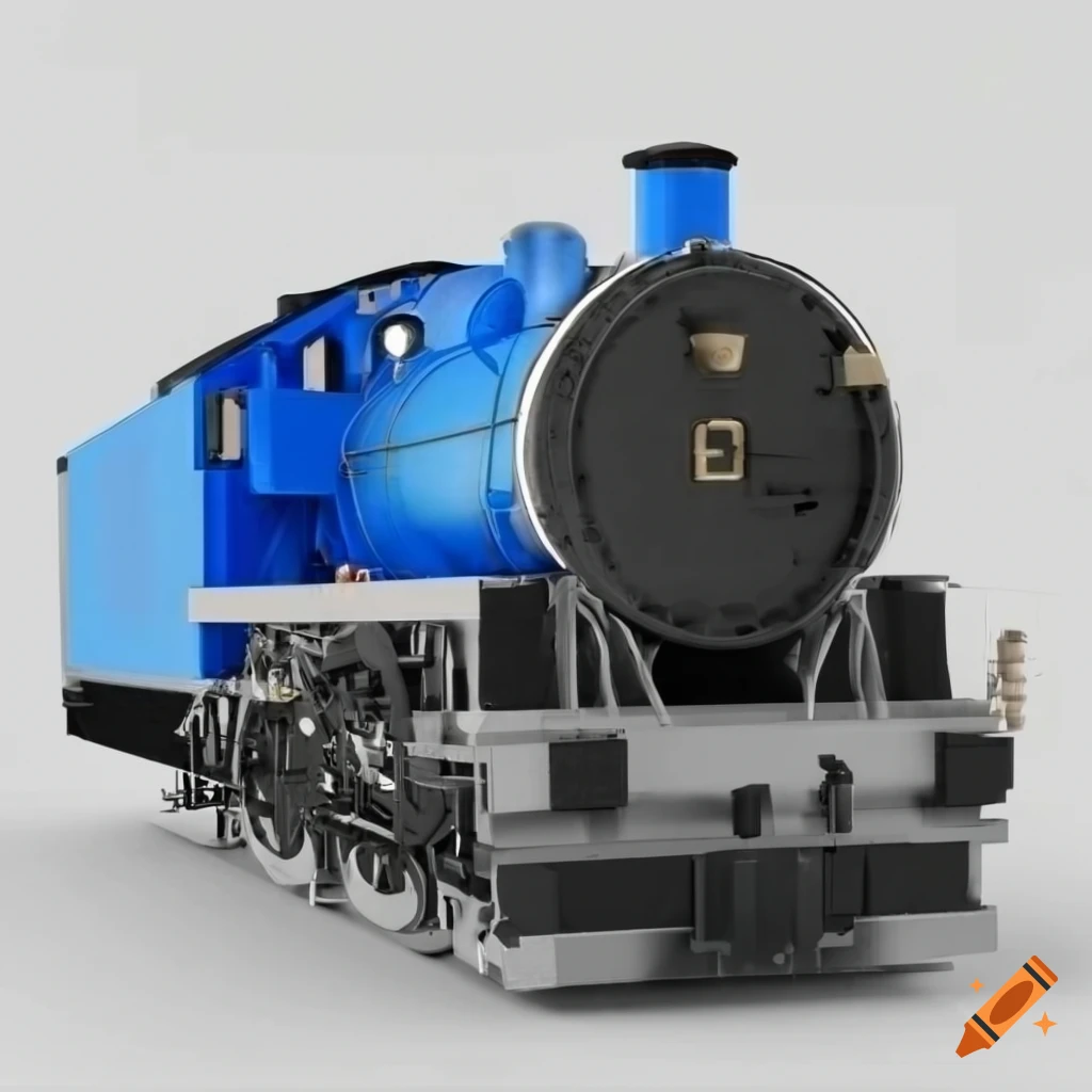 3d blue e2 class locomotive with the word legible on the side