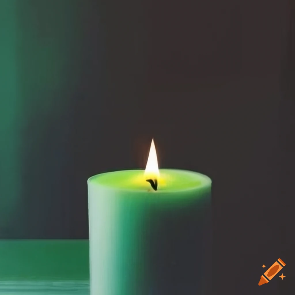 Dark green candles artwork by gerhard richter
