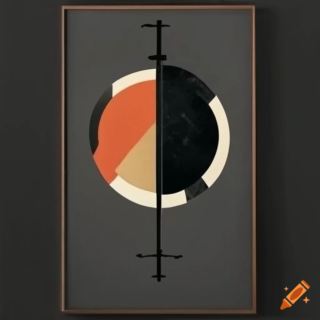 elegant and luxurious black Bauhaus poster