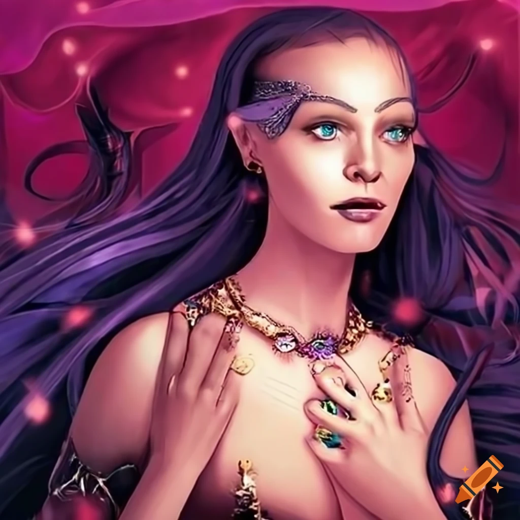 artwork representing the Princess of Wands in tarot