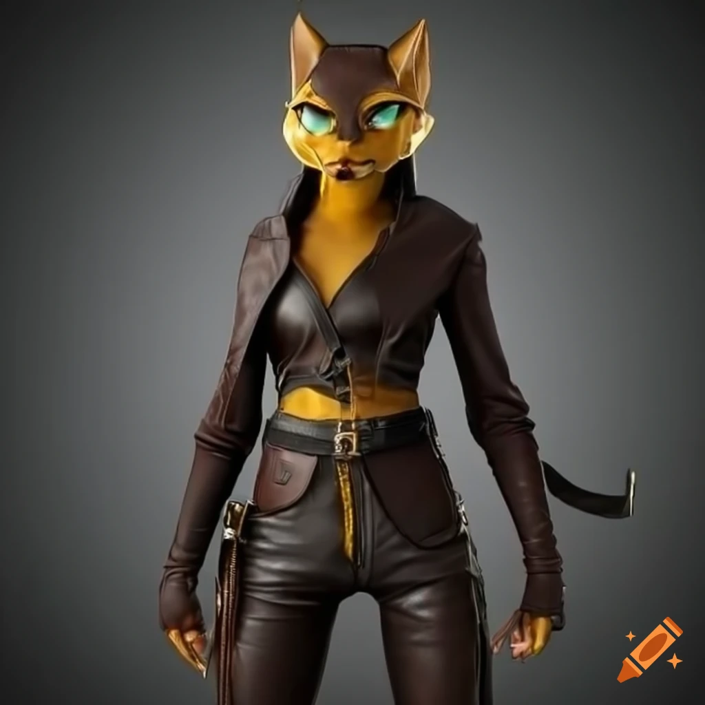 image of a female Tabaxi rogue holding a dagger