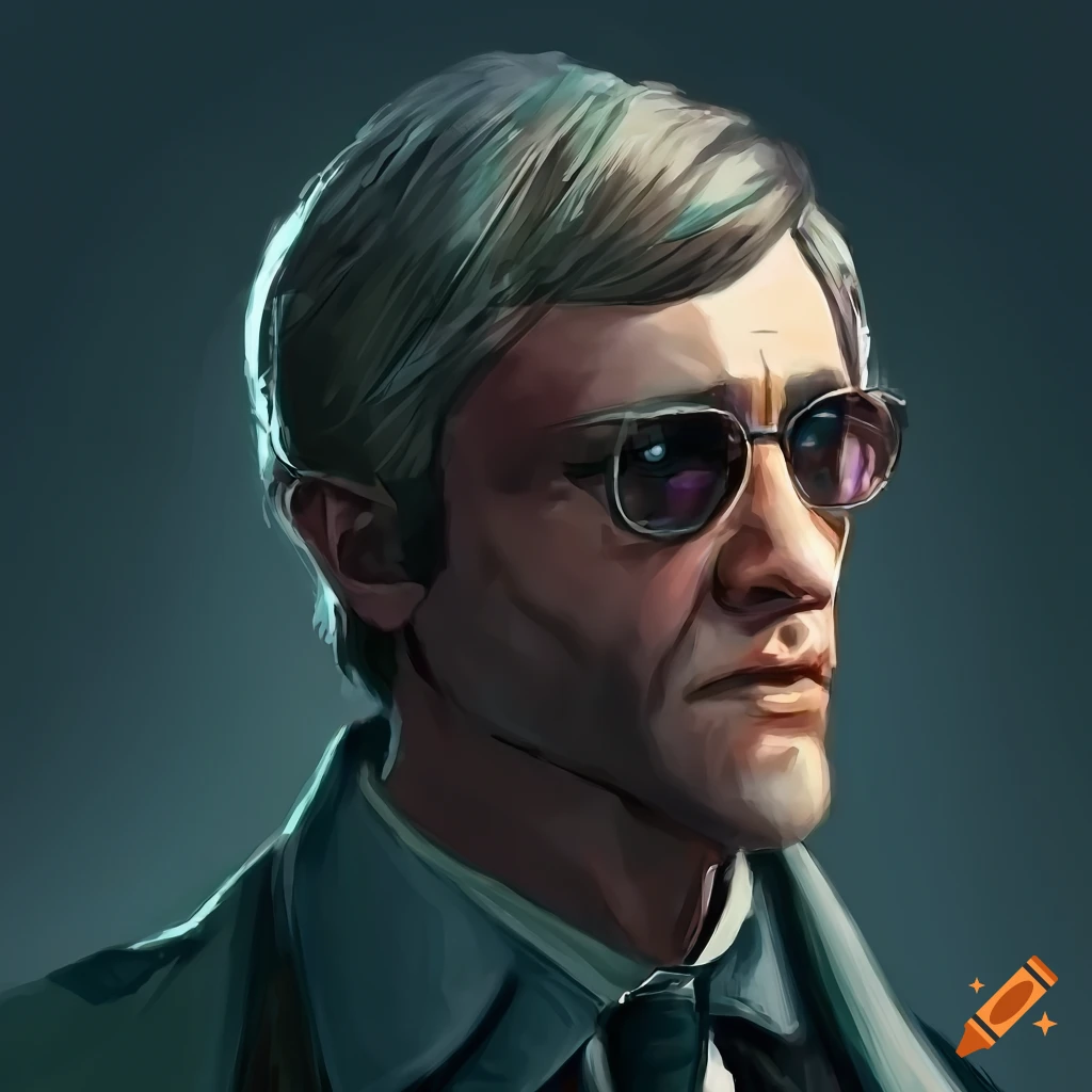 Portrait of a stylish 1970s detective