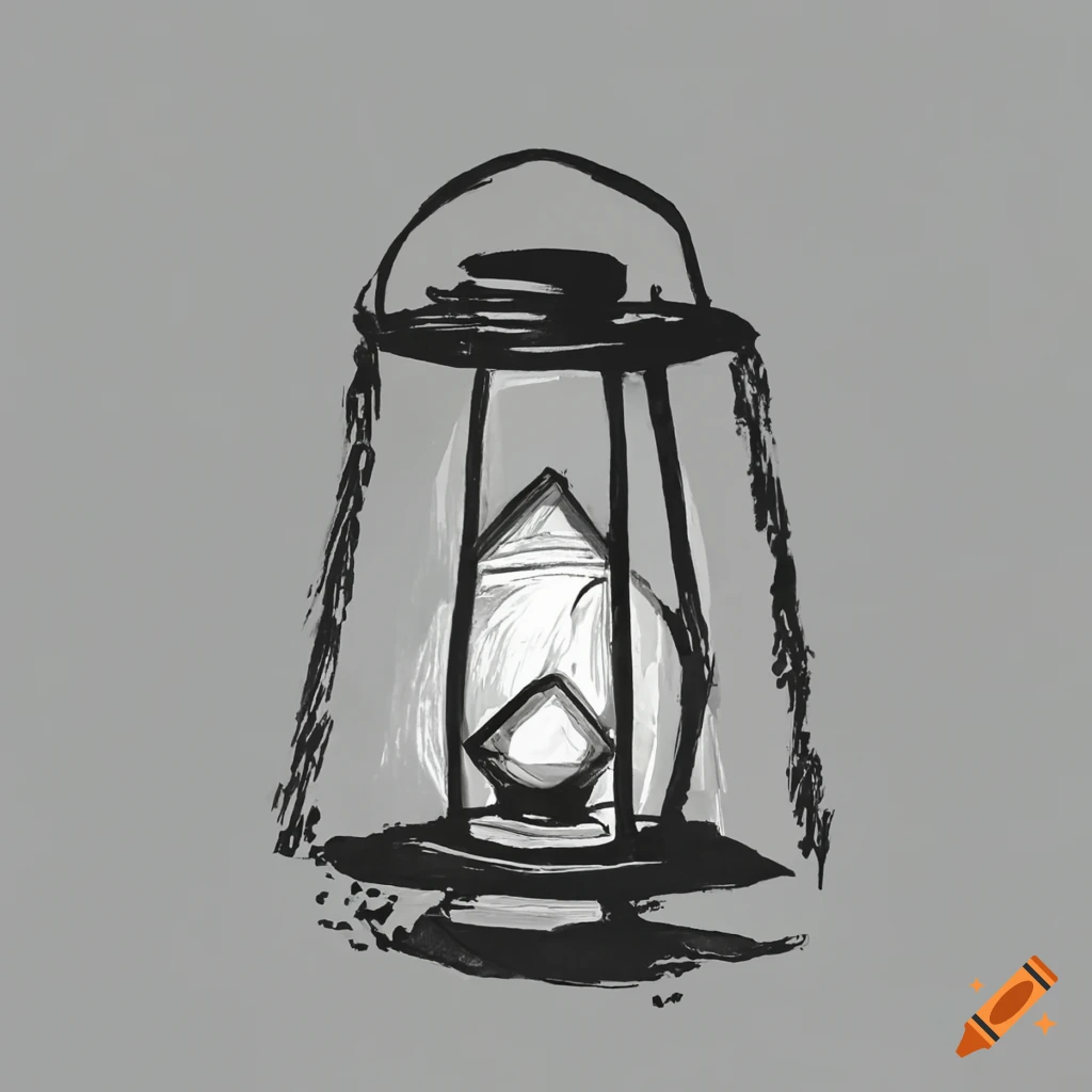 minimalistic black and white lantern design