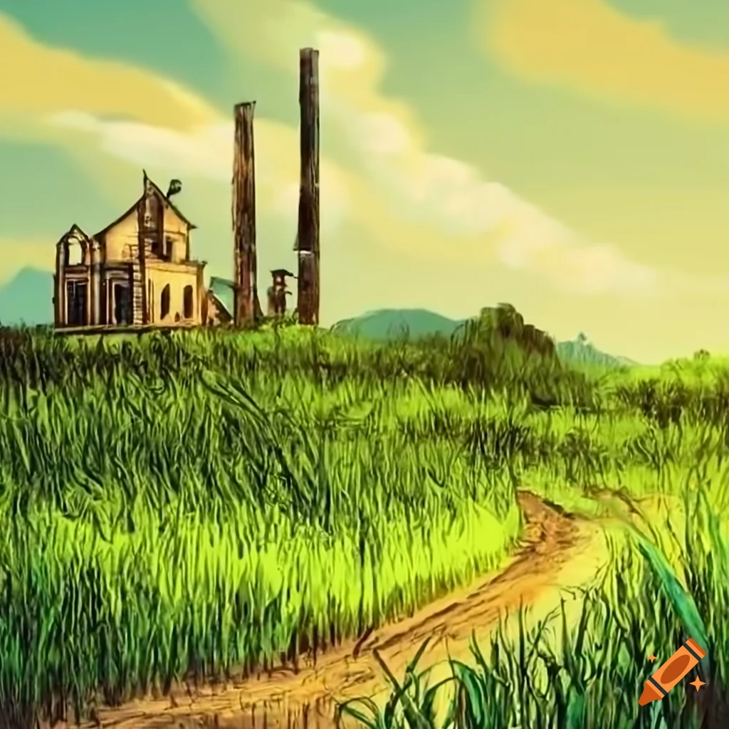 sugar-cane-field-with-a-cuban-sugar-refinery-ruins-on-craiyon