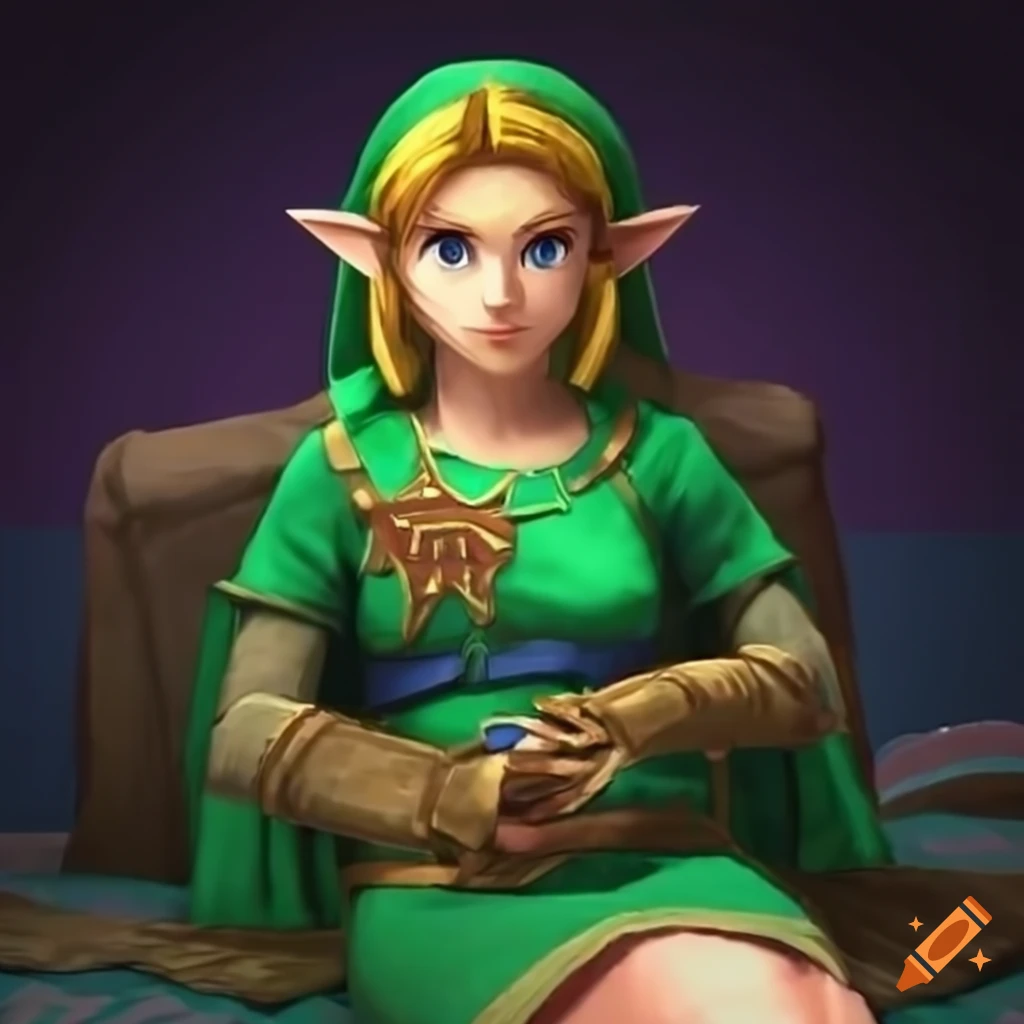 Illustration Of Female Link From Legend Of Zelda On Craiyon 2062