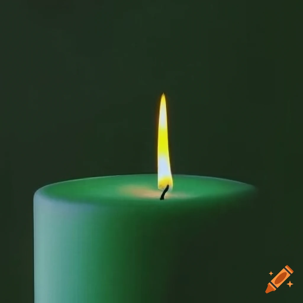 Gerhard richter's artwork of two dark green candles