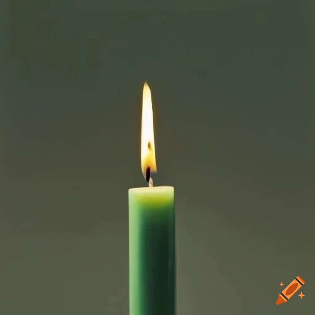 Dark green candle painting by gerhard richter