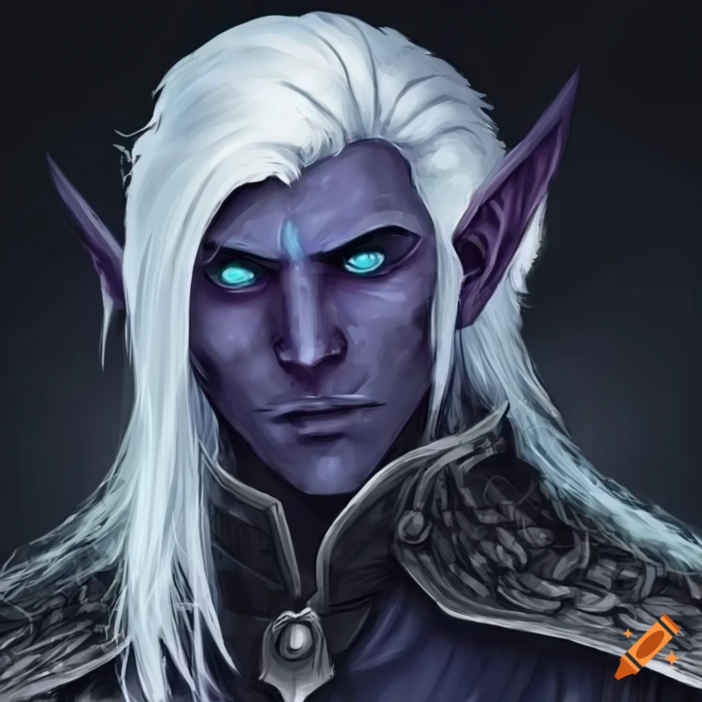 Image of a mesmerizing male drow character