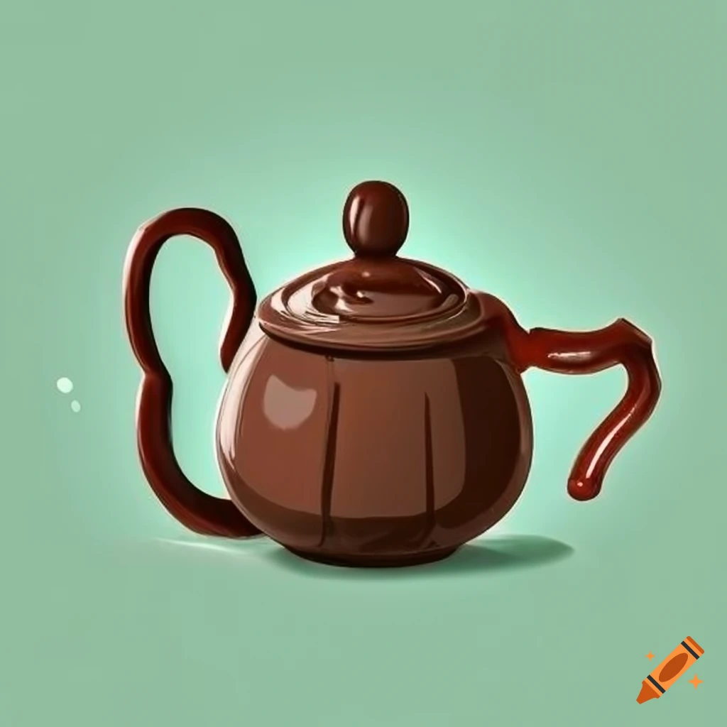 Illustration of a chocolate teapot