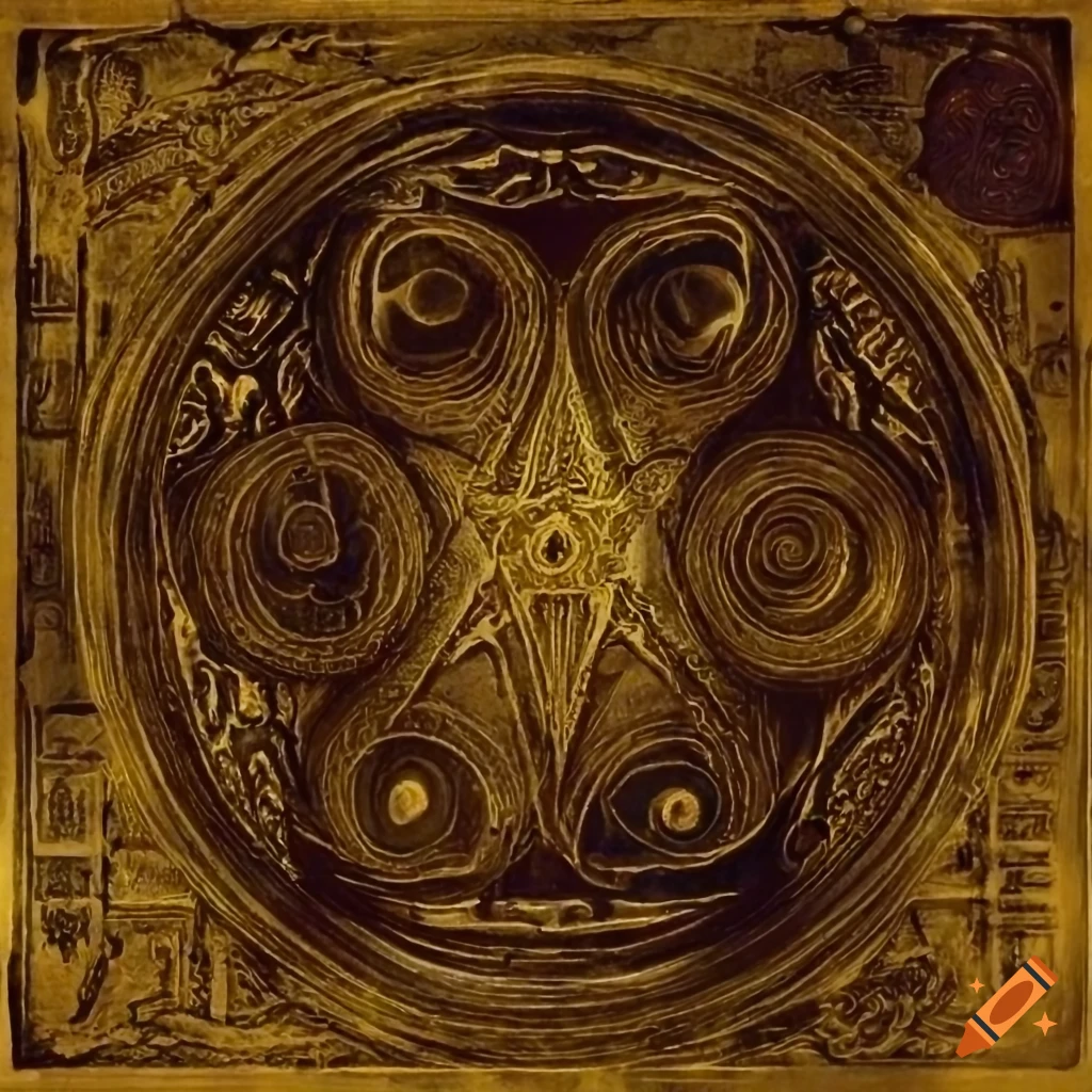 Image of a mysterious ritual with robed figures on Craiyon