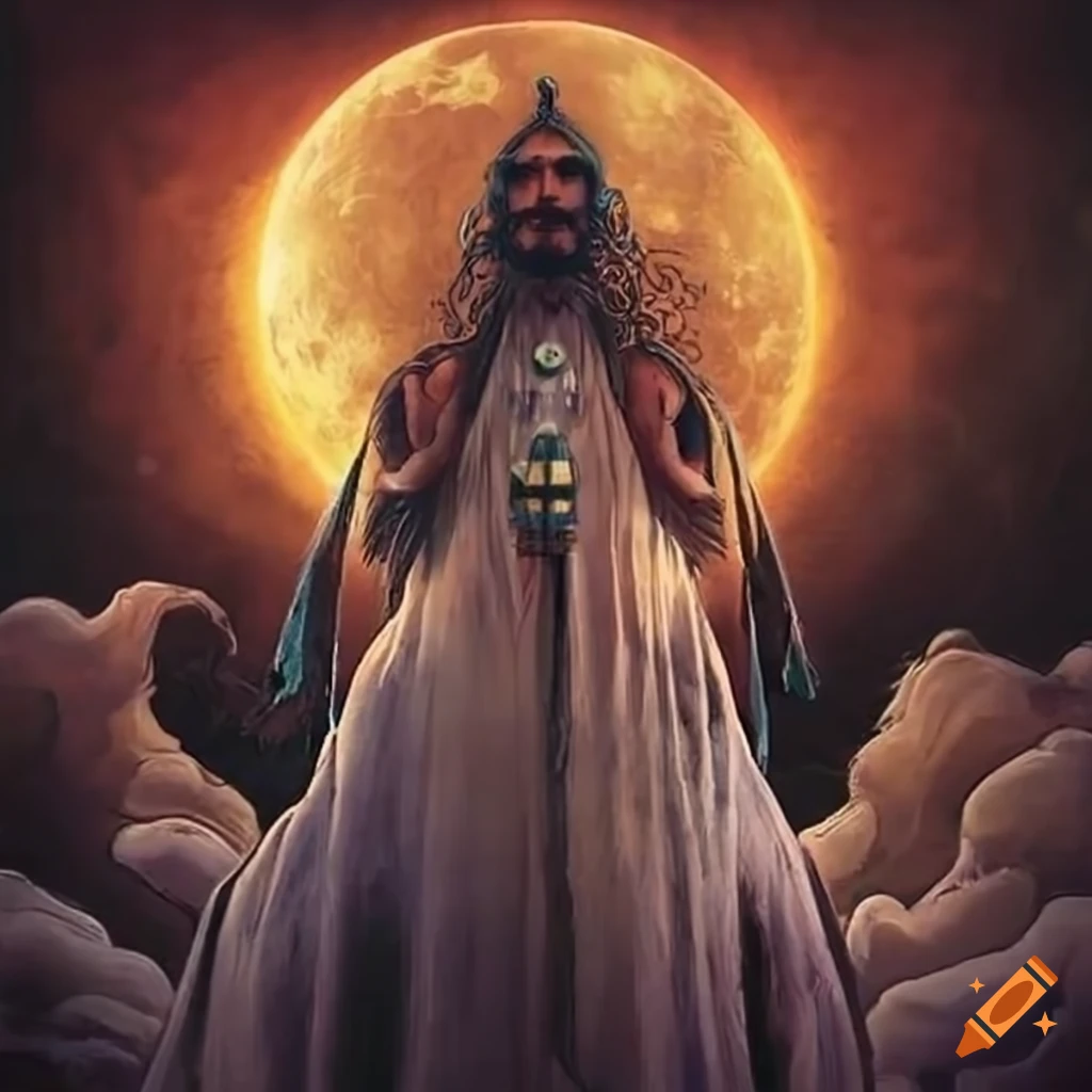 illustration of the Five of Wands tarot card