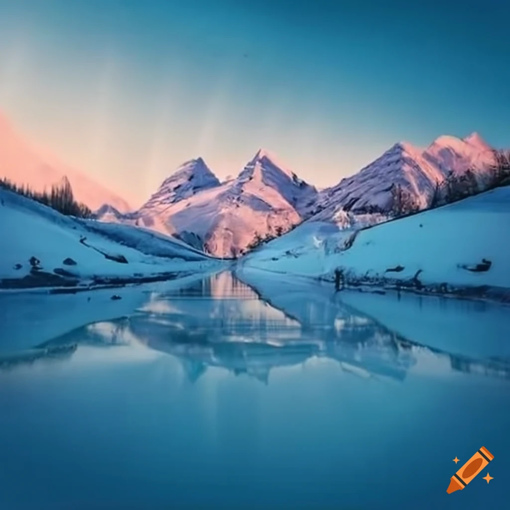 ice skating in the mountains
