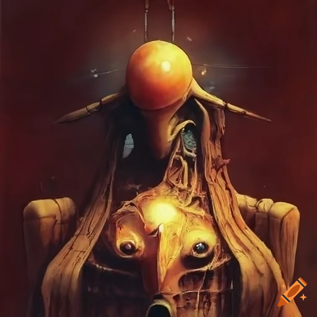 sculpture of Zdzisław Beksiński's Gundam artwork