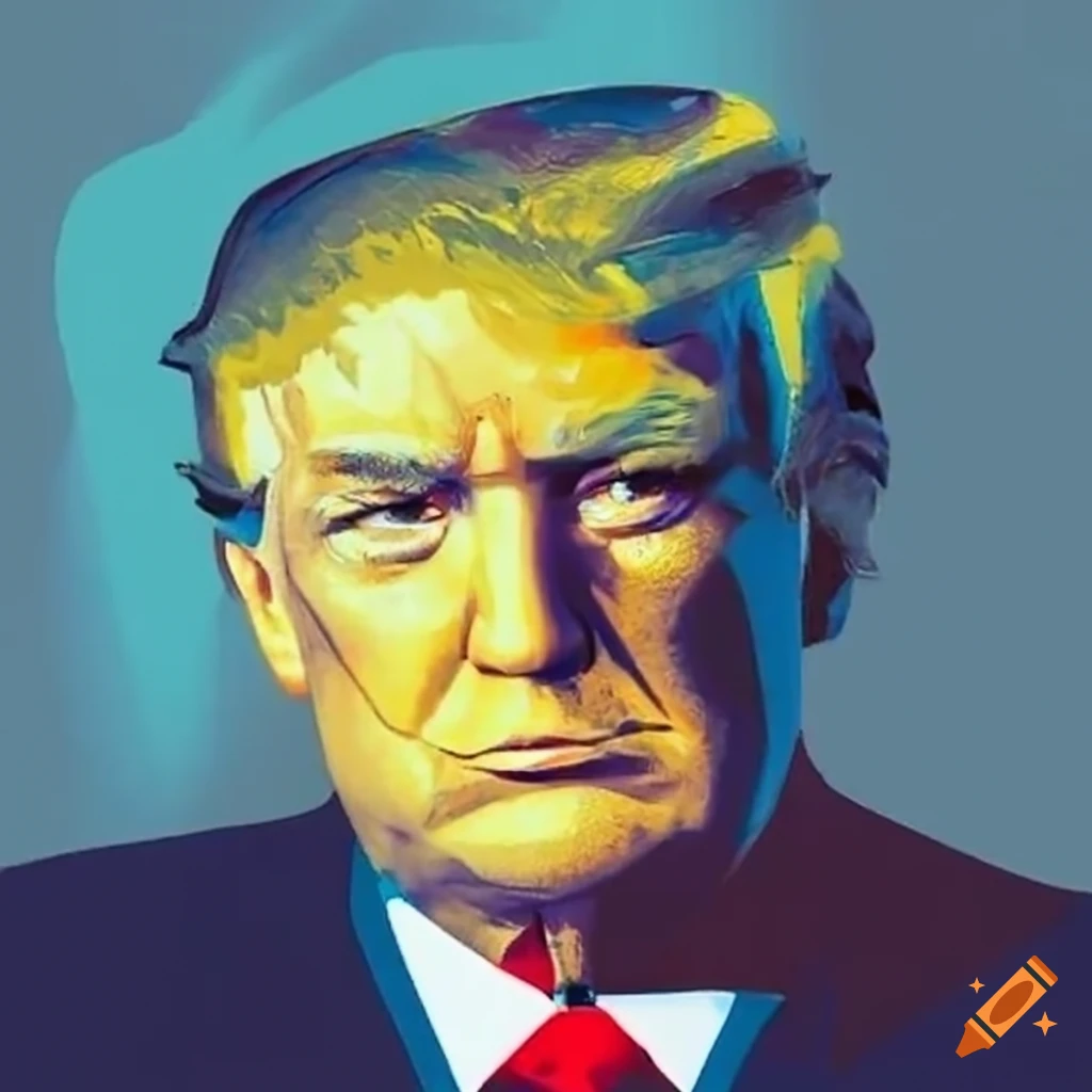 Satirical image of trump portrayed as a softenon patient