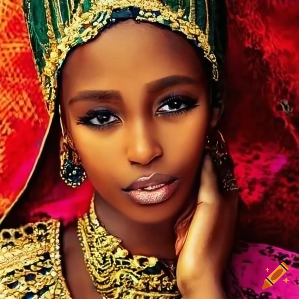 Portrait of a beautiful woman from somalia on Craiyon