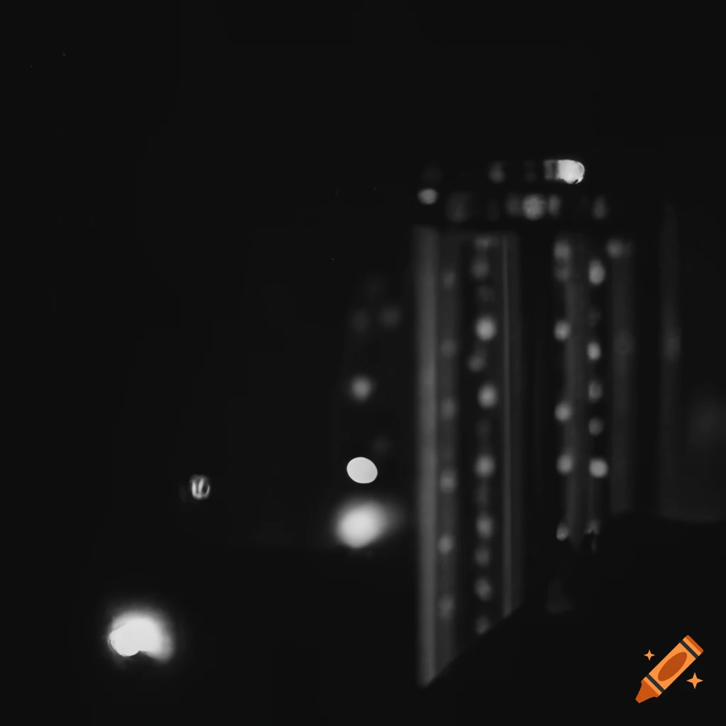 vintage style street photo of a shining human flying at night