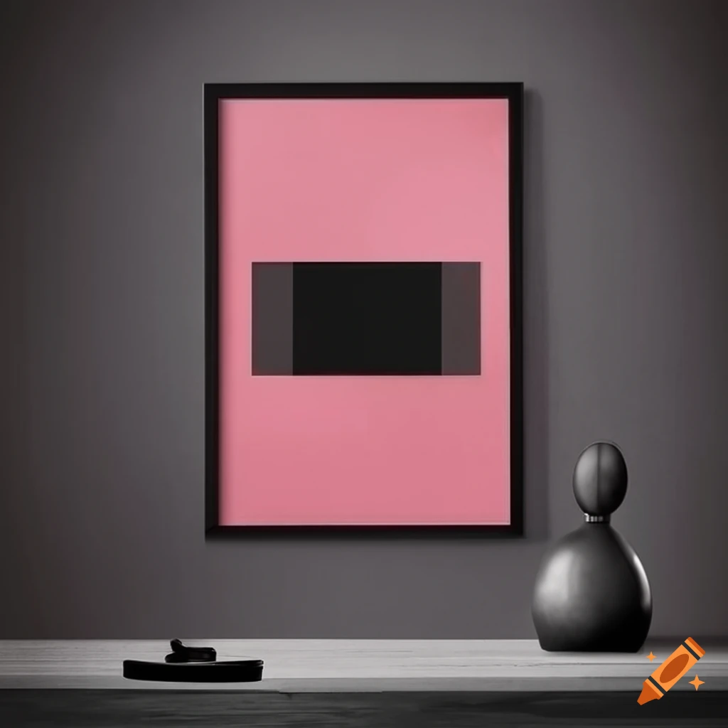 elegant Bauhaus poster in black and pink
