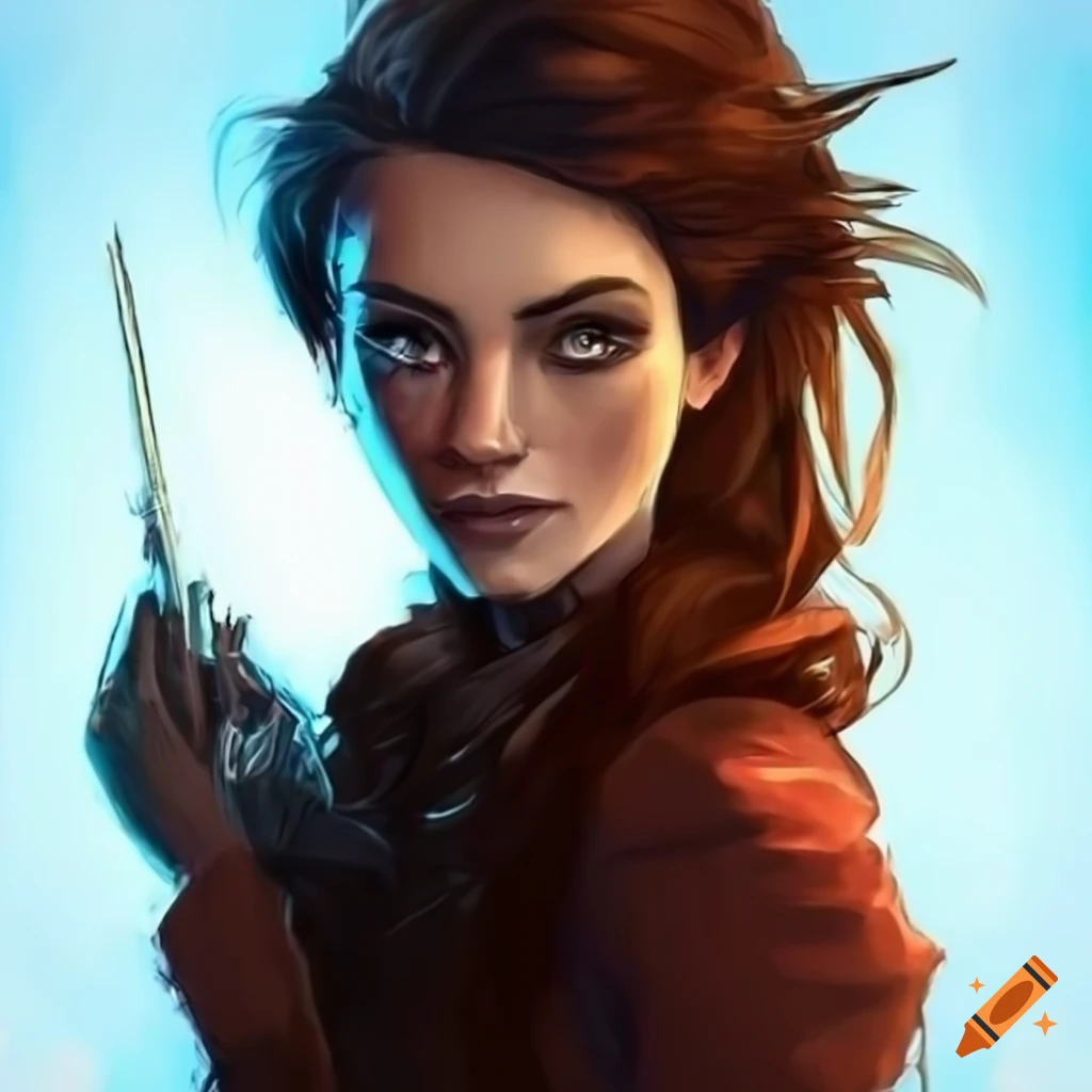 Versatile template for creating unique female characters on Craiyon