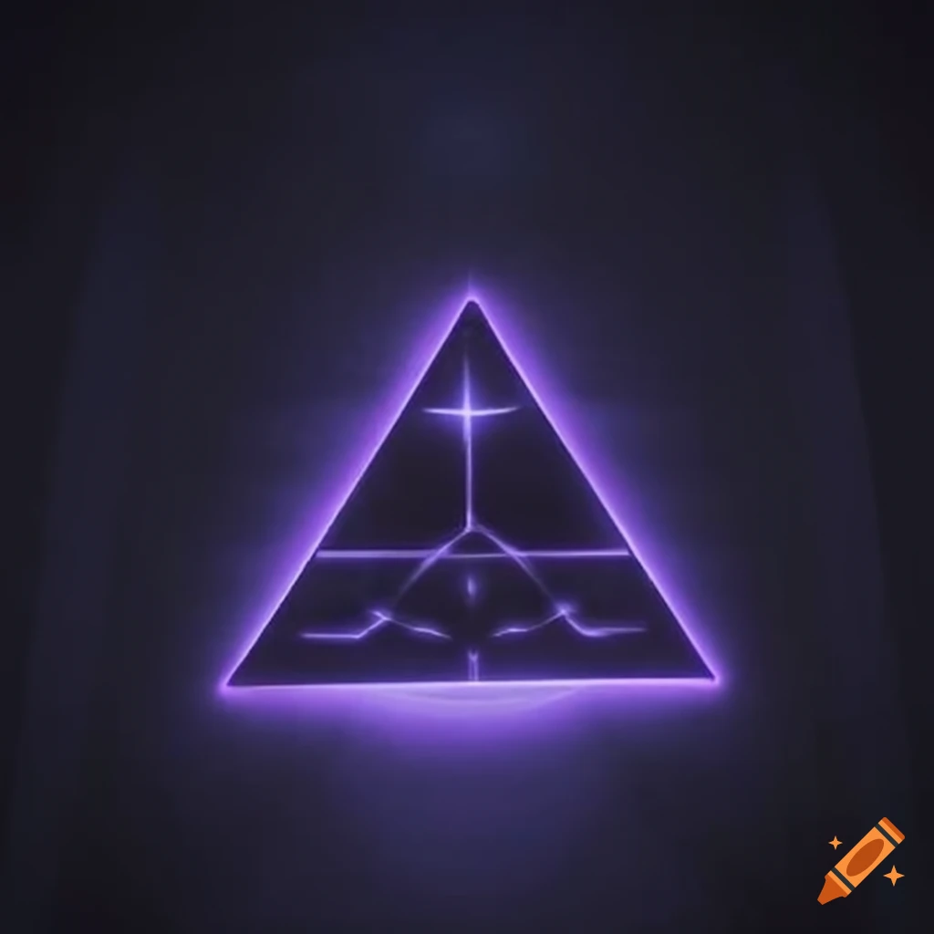 Dark room with illuminati symbol