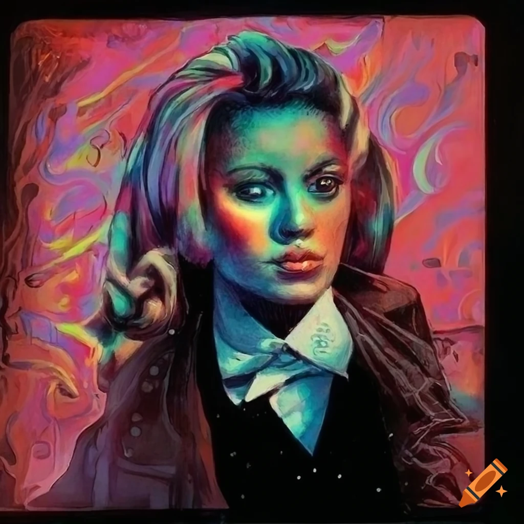 Iridescent illustration from a graphic novel