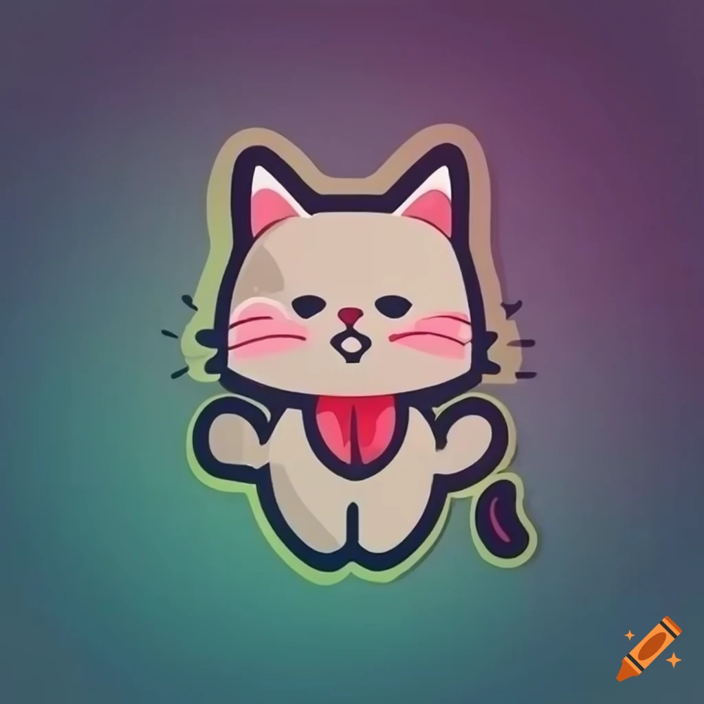 adorable-cat-logo-badge-stickers-icons