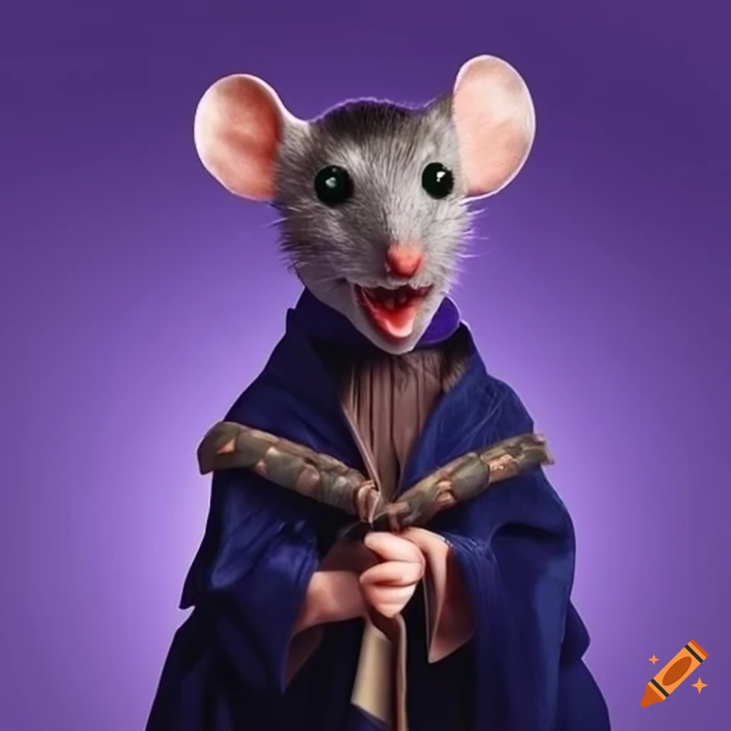 image of a puppet rat wizard