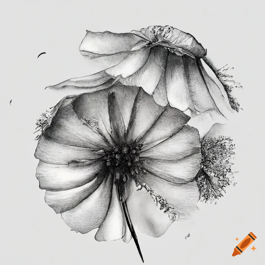 design of dried and pressed flowers