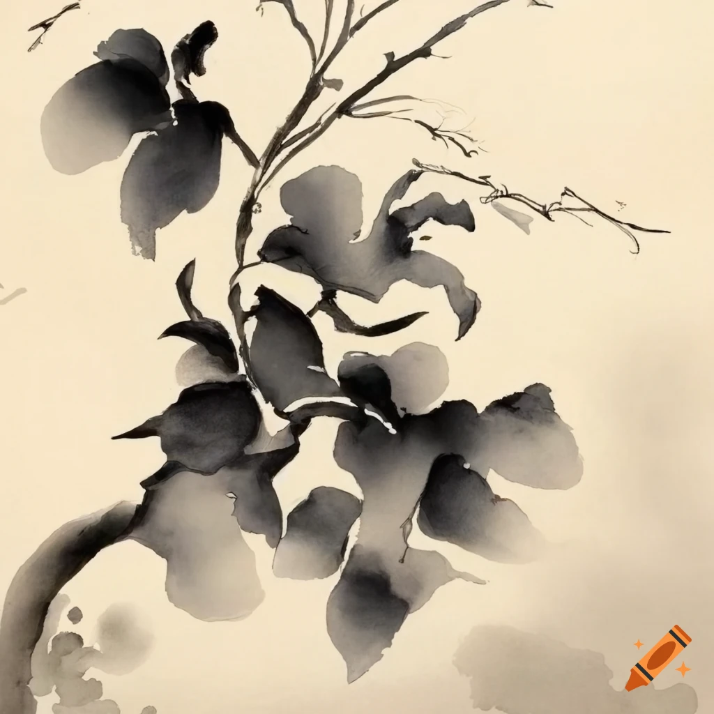 Chinese Ink Flowes Chinese ink painting of flowers