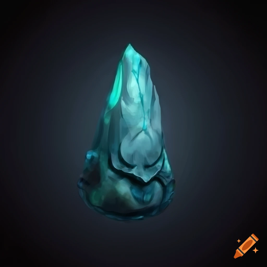 Image of a magical lodestone on black background