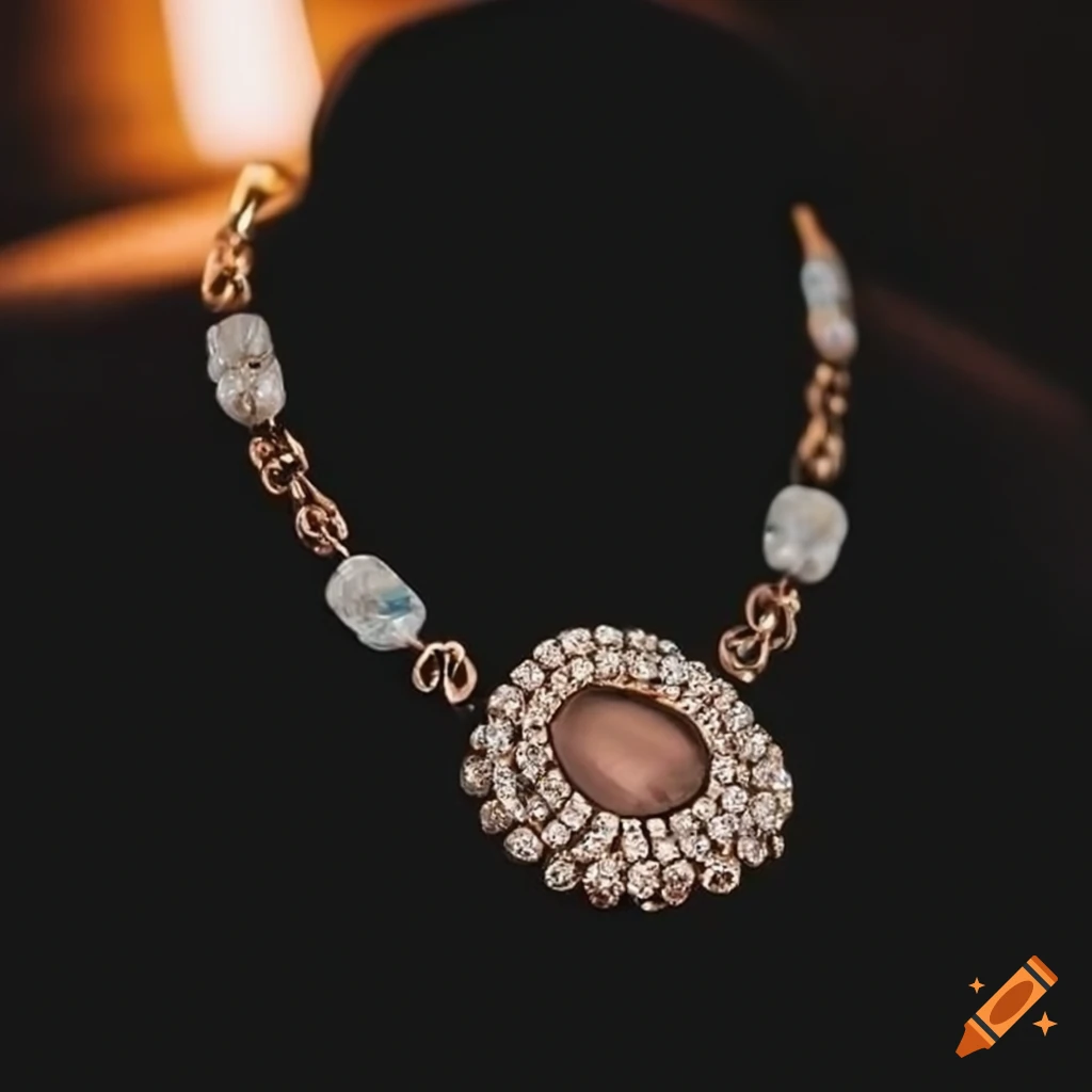Amani necklace on a bedside table