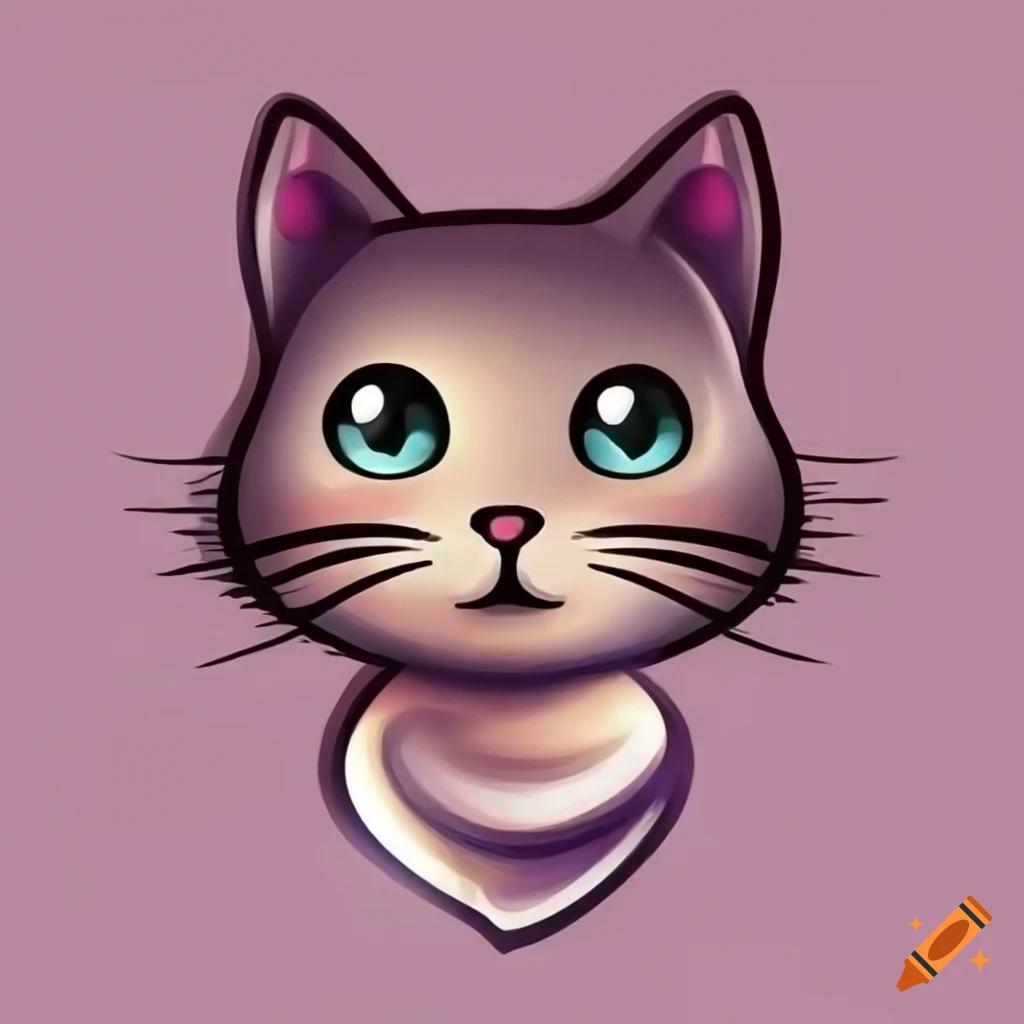 Cute cat logo design badge stickers icons