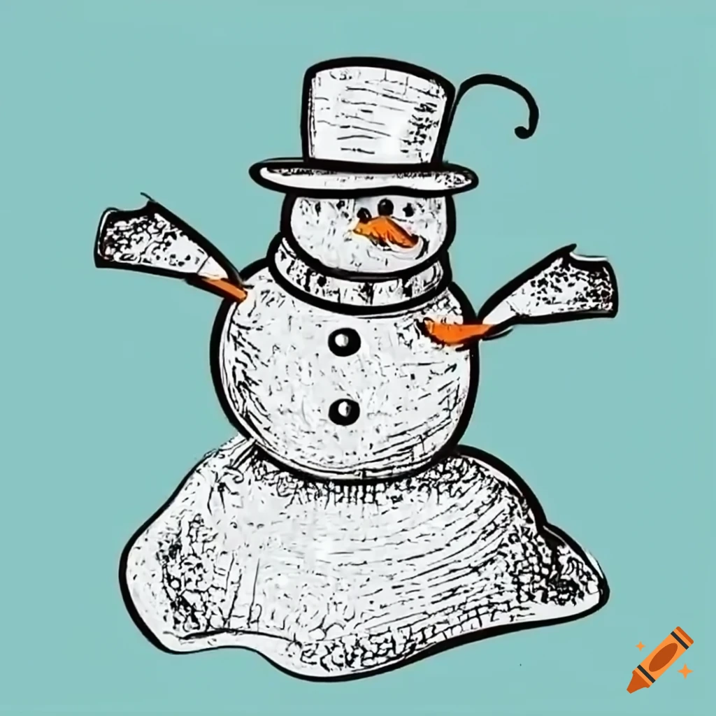 Melting snowman on Craiyon