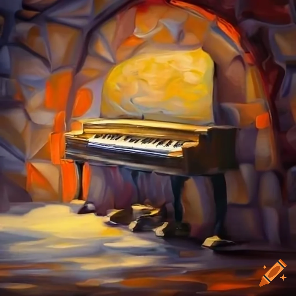 piano inside an igloo