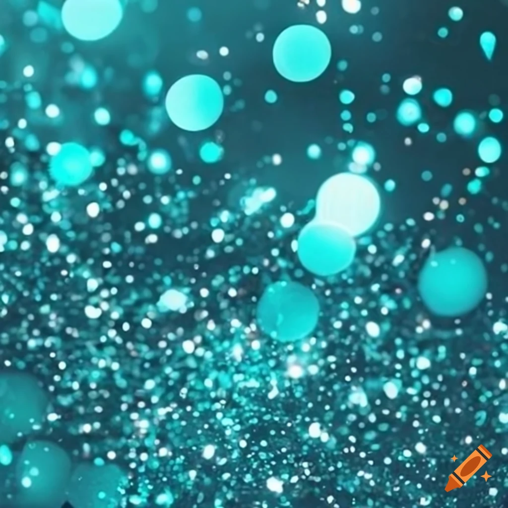 turquoise sparkle bokeh background