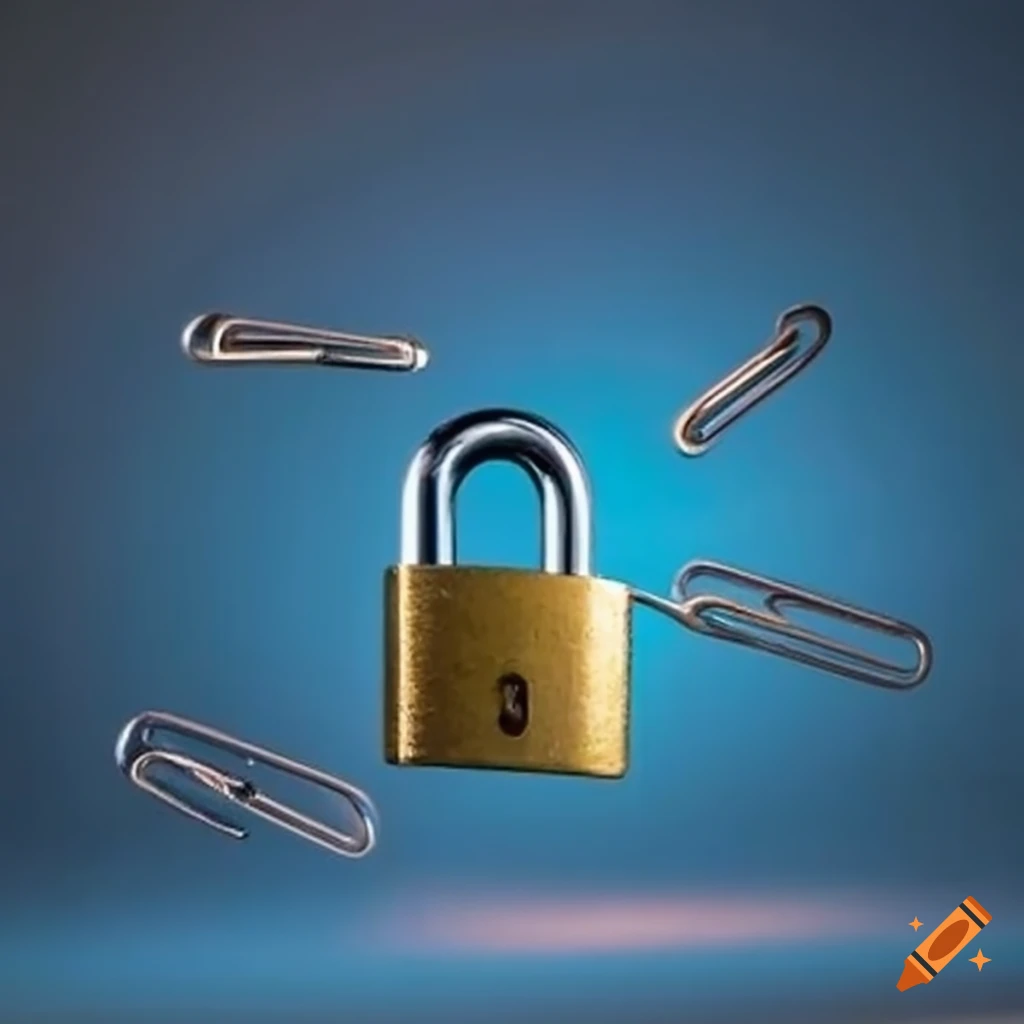 Skillfully using a paperclip to unlock a padlock