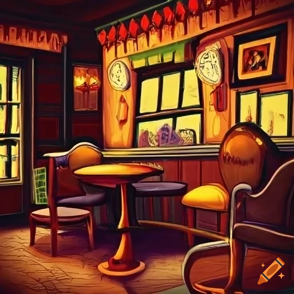 Irish pub in ligne Claire style