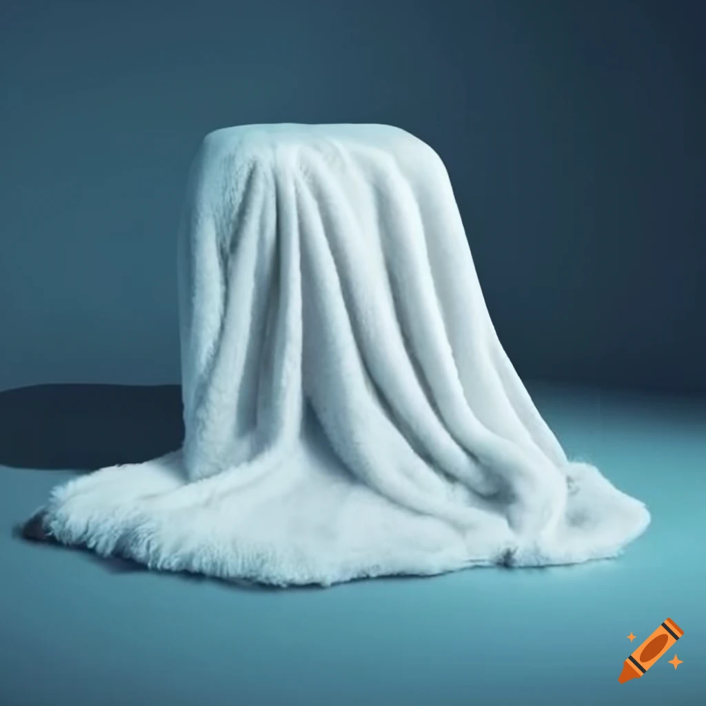 White fluffy blanket on Craiyon