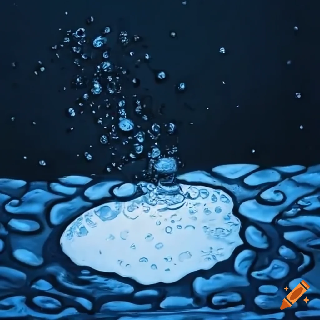 melting snow water draining through pipes