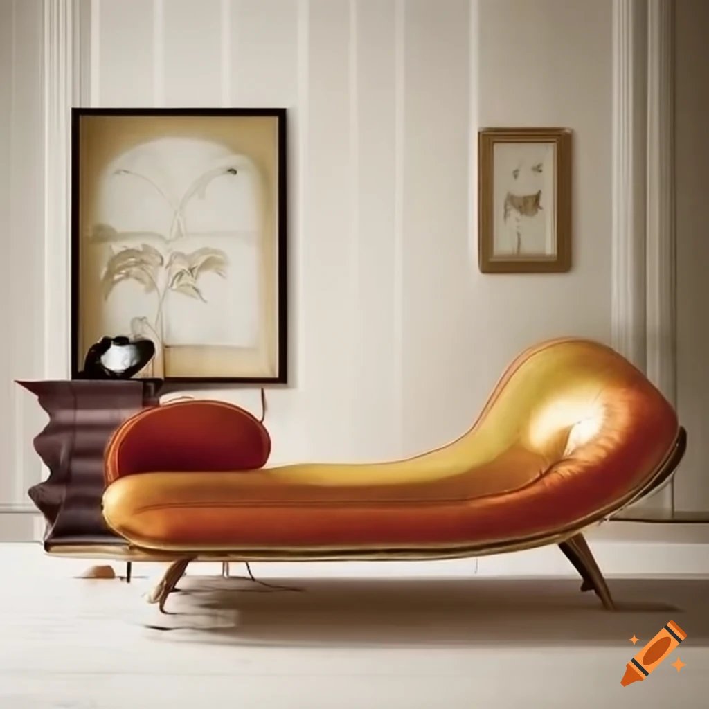 vintage living room with chaise lounge