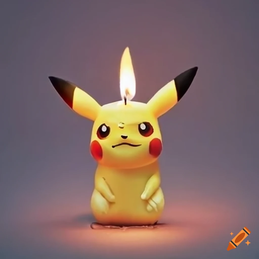 decorative burning pikachu candle
