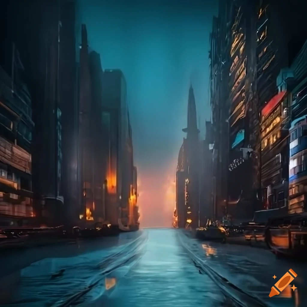 detailed artwork featuring petrol and dramatic lighting