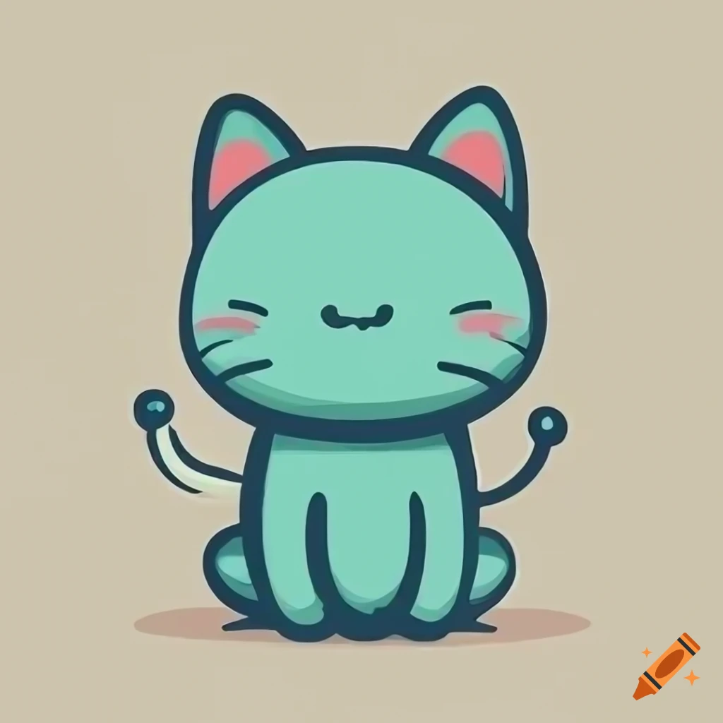 Minimalist Cat Logo Design Stickers