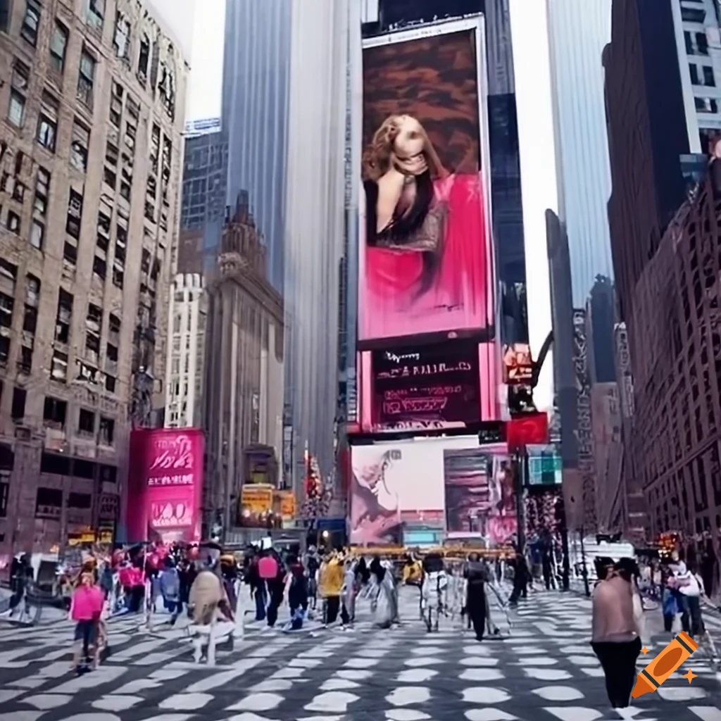 advertisement for Victoria's Secret Maternity line in Times Square